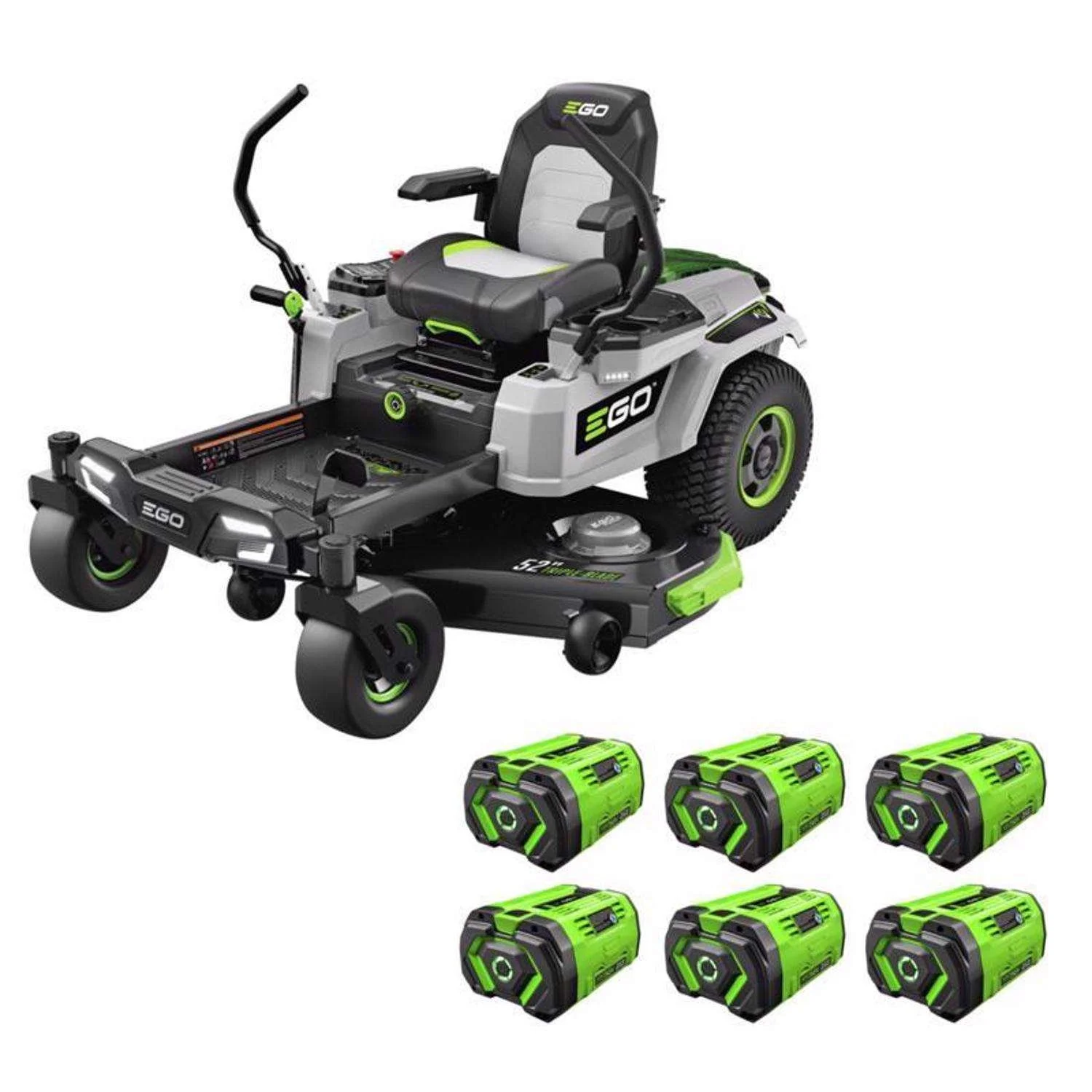 1-422-1.webp EGO Power+ Z6 ZT5207L 52 in. 56 V Battery Zero Turn Ridings Mower Kits (Battery & Charger) W/ SIX 12.0 AH BATTERIES - Image 1