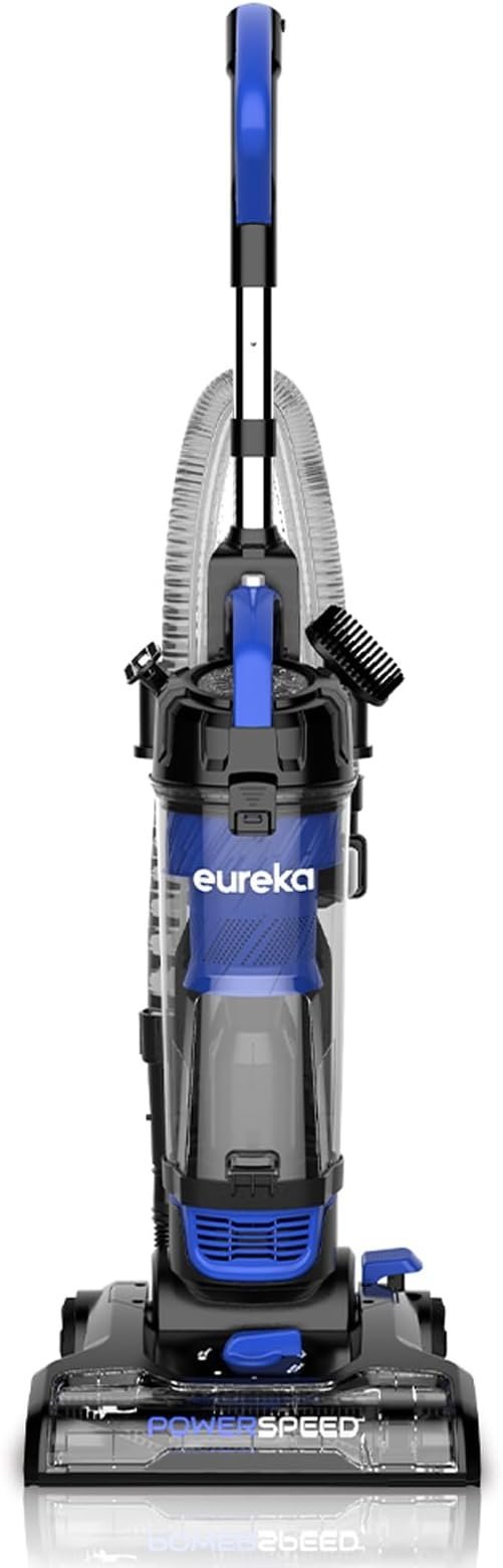 51NTk4t3oJL._AC_SX679_.jpg Eureka Lightweight Powerful Upright Vacuum Cleaner for Carpet and Hard Floor, PowerSpeed, New Model,Blue,black/New Model - Image 1