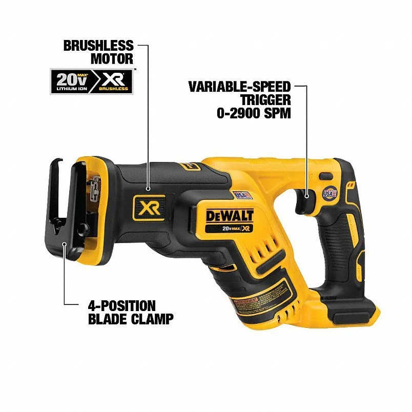 54JK23_5-1.webp DEWALT Cordless Tool Combination Kit: 6 Tools, 20 V DC Volt, Battery Included, 20V MAX* XR®, 31AC52 - Image 1