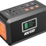 HOWEASY Portable Power Station,120W(240W Peak) Solar Generator,88Wh Lithium Battery Power with 110V AC Outlet/DC/USB/LED Light for Outdoor Camping Trip Hunting Emergency(Solar Panel Optional)