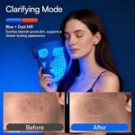 INIA Glow 4D Wireless Red Light Therapy Mask for face – Dual NIR, 320 LEDs, 4 Modes, Under-Eye Cooling, Cordless & Rechargeable LED Face Mask for Home & Travel, Skincare Gifts for Women Mom Wife, Blue - Image 2