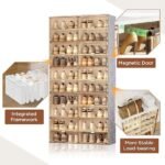 ANTBOX Portable Shoe Rack Organizer for Closet Entryway, Stackable Sneaker Storage Shoe Cabinet with Magnetic Clear Door, Large Plastic Storage containers Bins with Lids 10 Tiers 40 Pairs - Image 2