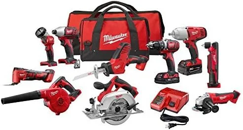 B07DKCG5XD-0-1756240618413-1-1.webp Milwaukee M18 18-Volt Lithium-Ion Cordless Combo Kit - Image 1