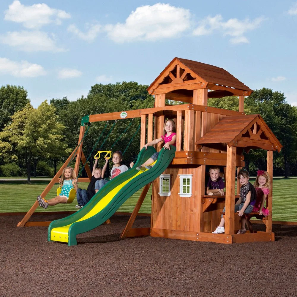 P1_TanglewoodSwingSetHero-1.webp Backyard Discovery Tanglewood Cedar Wood Swing Set - Image 1