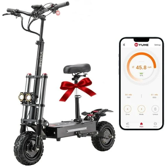 a1-190-1.webp M YUME SCOOTER Y11+ Dual Motors 6000W 50 Miles Long Range and 50 mph Fastests Electric Scooters for Adults - Image 1
