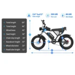 Ridstar Electric Bike for Adults 1500w 33mph,48v 20ah Electrics Bicycle,20″ Fat Tire,7-Speed Mountain Bikes Ul2849 - Image 5