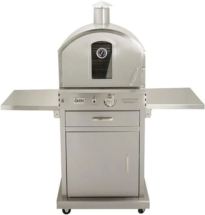 b1-10-1.webp Summerset ‘The Oven’ Outdoor Freestanding Large Capacity Gas Ovens with Pizza Stones, Smoker Box and Mobile Cart, 304 Stainless Steel Construction, Natural Gas - Image 1