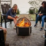 X Series 28 Inch Round Cortens Steels Wood-Burning Fire Pit in Stainless Steel by Breeo - Image 3