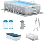 Intex Prism Frame 16′ x 8′ x 42′ Rectangular Above Ground Pool Sets