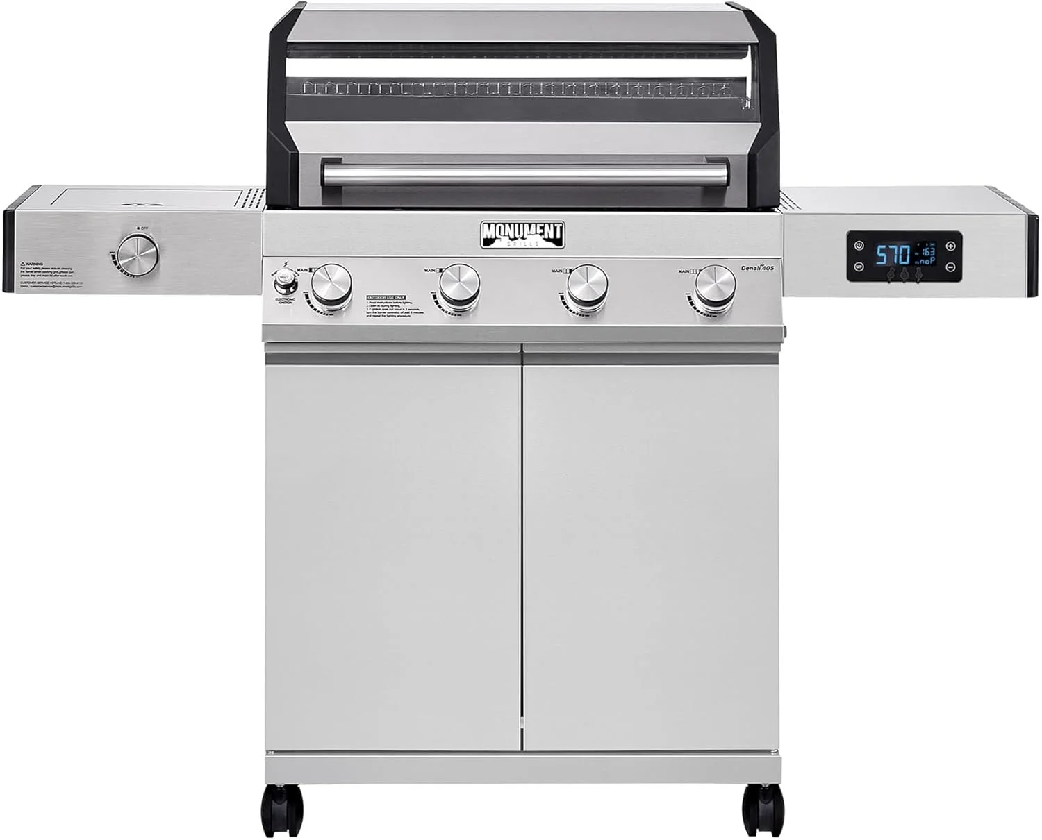 u1-5.webp Monument Grills Eminence 405 |Tech Stainless Propane Gas Grills Eminence 405 & Cast Iron Cooking Plate - Image 1