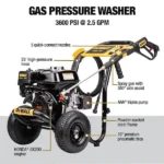 DeWalt 3600 psi 2.5 GPM Cold Water Gas Professional Pressure Washer with Honda GX200 Engines - Image 2